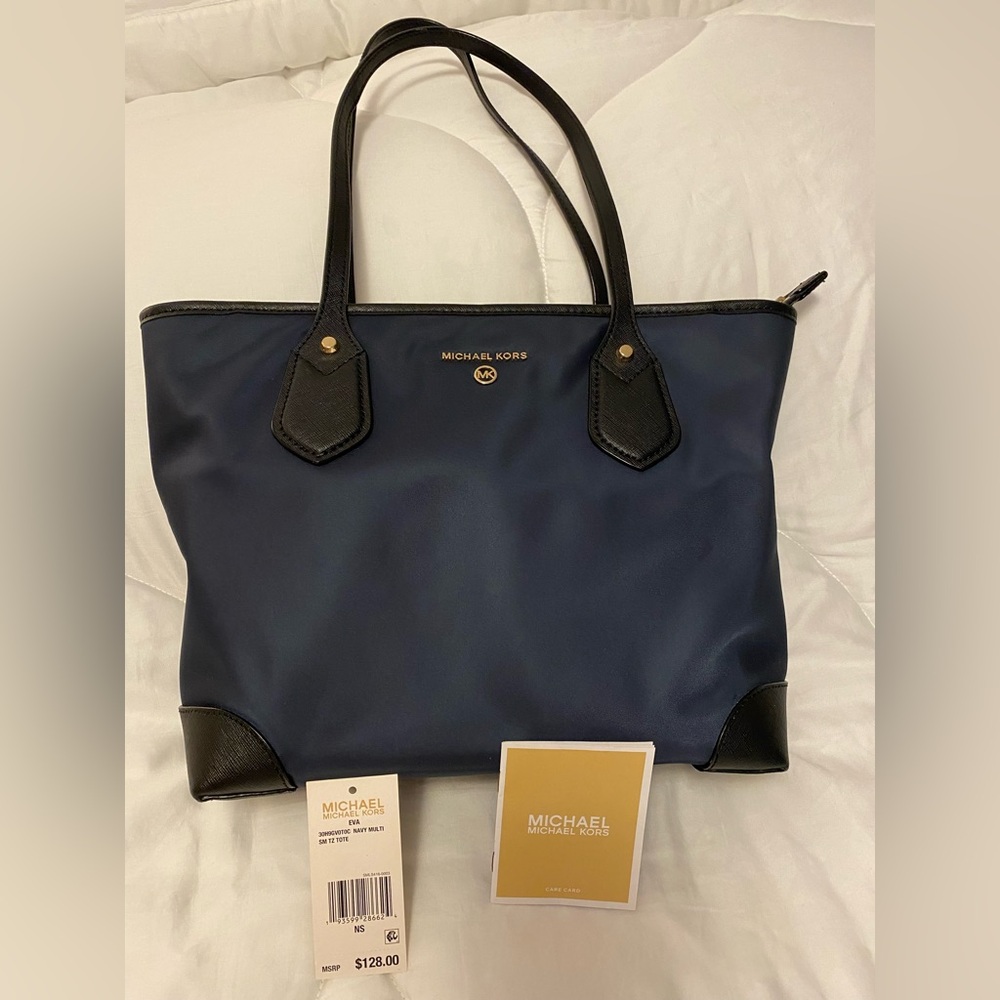 Michael Kors Navy and Black Women's Tote Bag